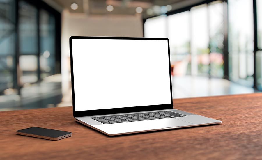 A computer on a table​