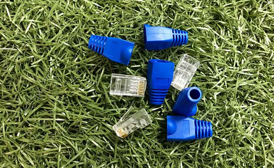 Electrical connectors on grass​ ​