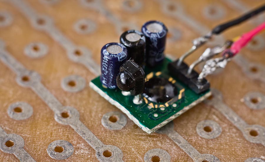 A close up of a circuit board​